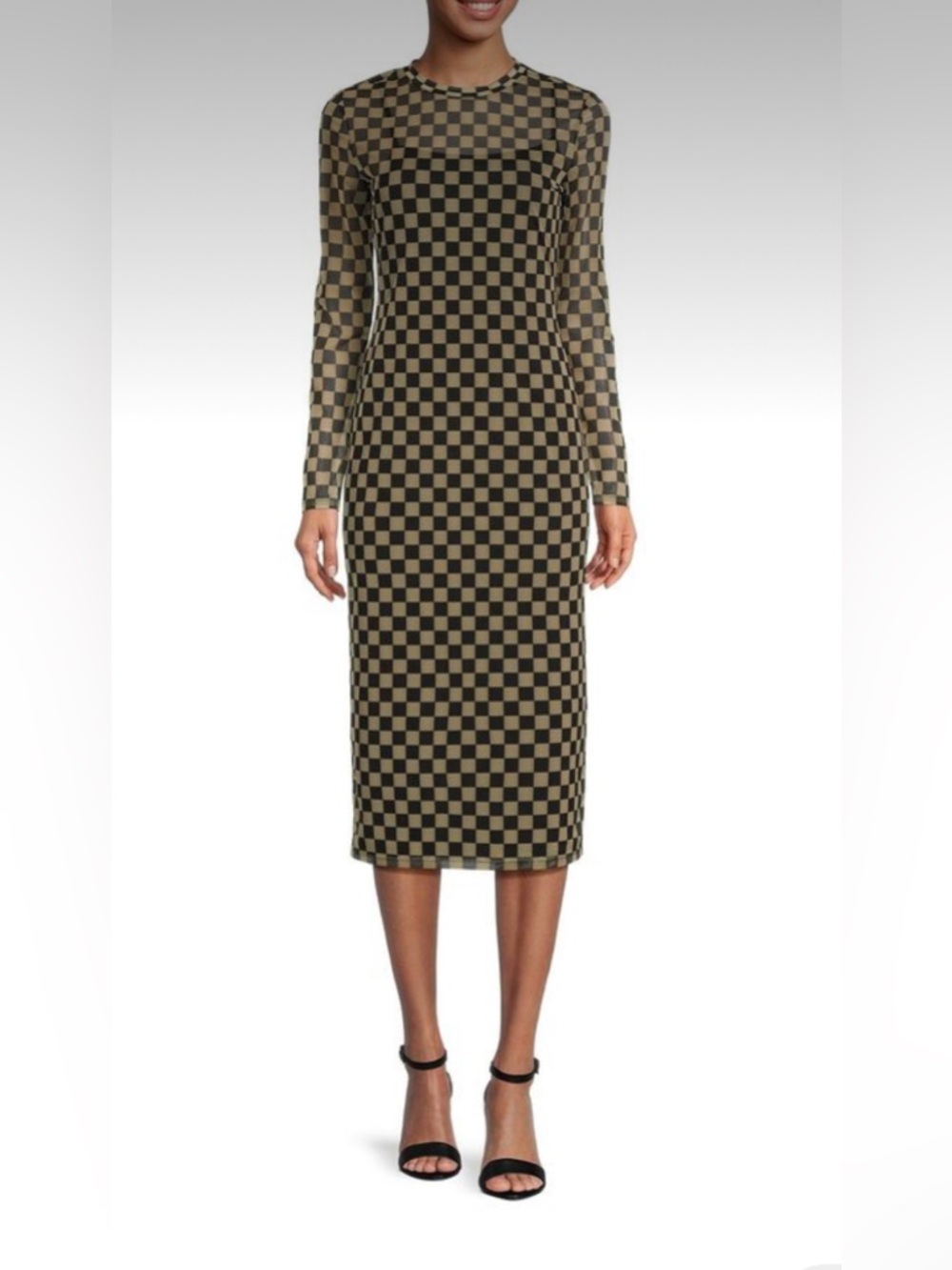 Gianni bini mesh checker dress